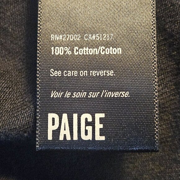 Paige Women’s Cotton Moto Jacket Black L Raw Hem Cropped Utility Street Style - Picture 7 of 15